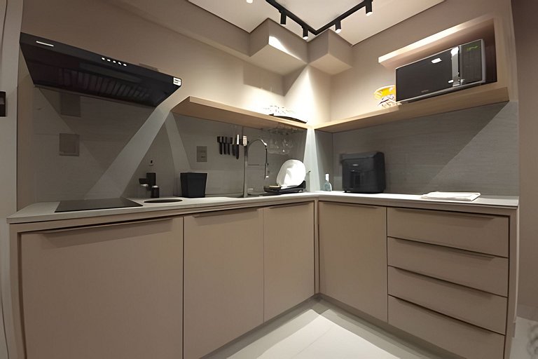 Studio premium mezanino, sacada, garagem - Buritis