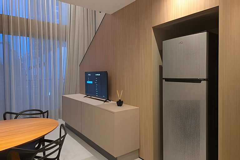 Studio premium mezanino, sacada, garagem - Buritis