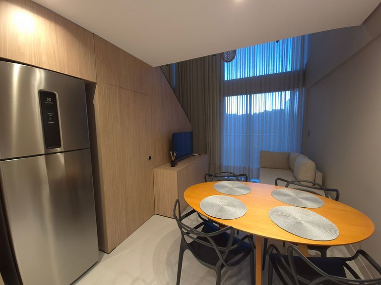 Studio premium mezanino, sacada, garagem - Buritis