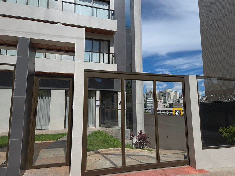 Studio premium mezanino, sacada, garagem - Buritis